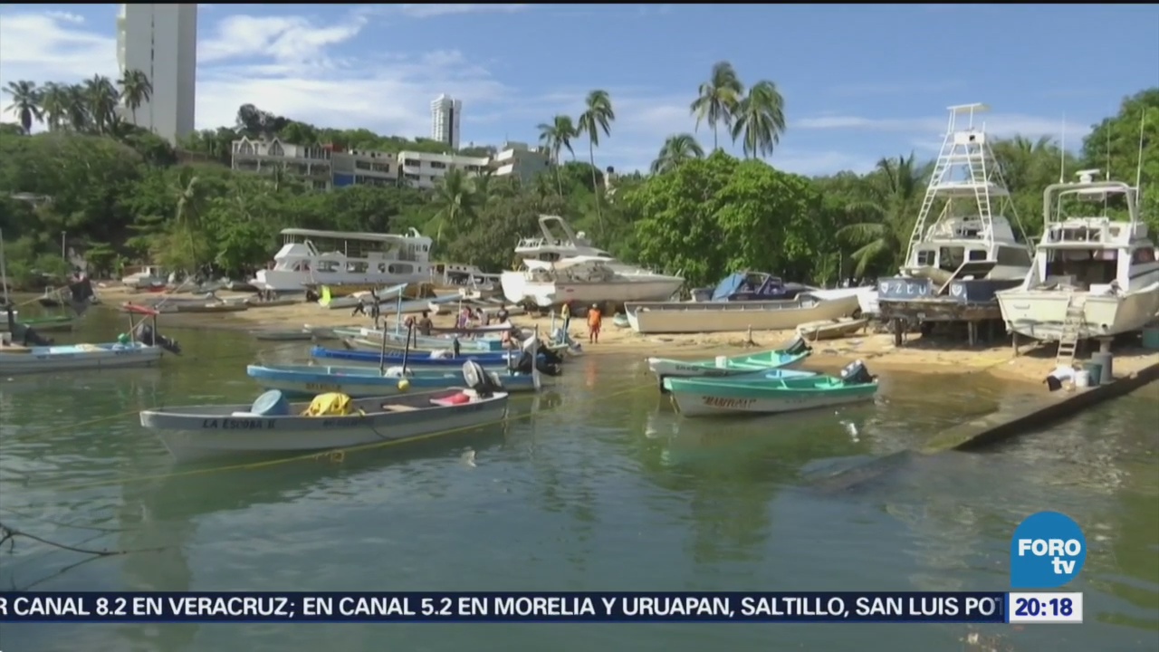 Mar de fondo afecta a pescadores en Guerrero