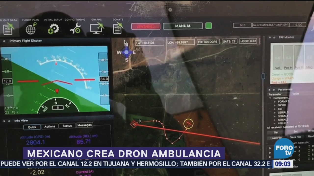 Mexicano crea dron ambulancia
