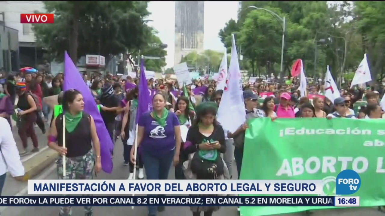 Mujeres Favor Aborto Legal Marchan Avenida Juárez