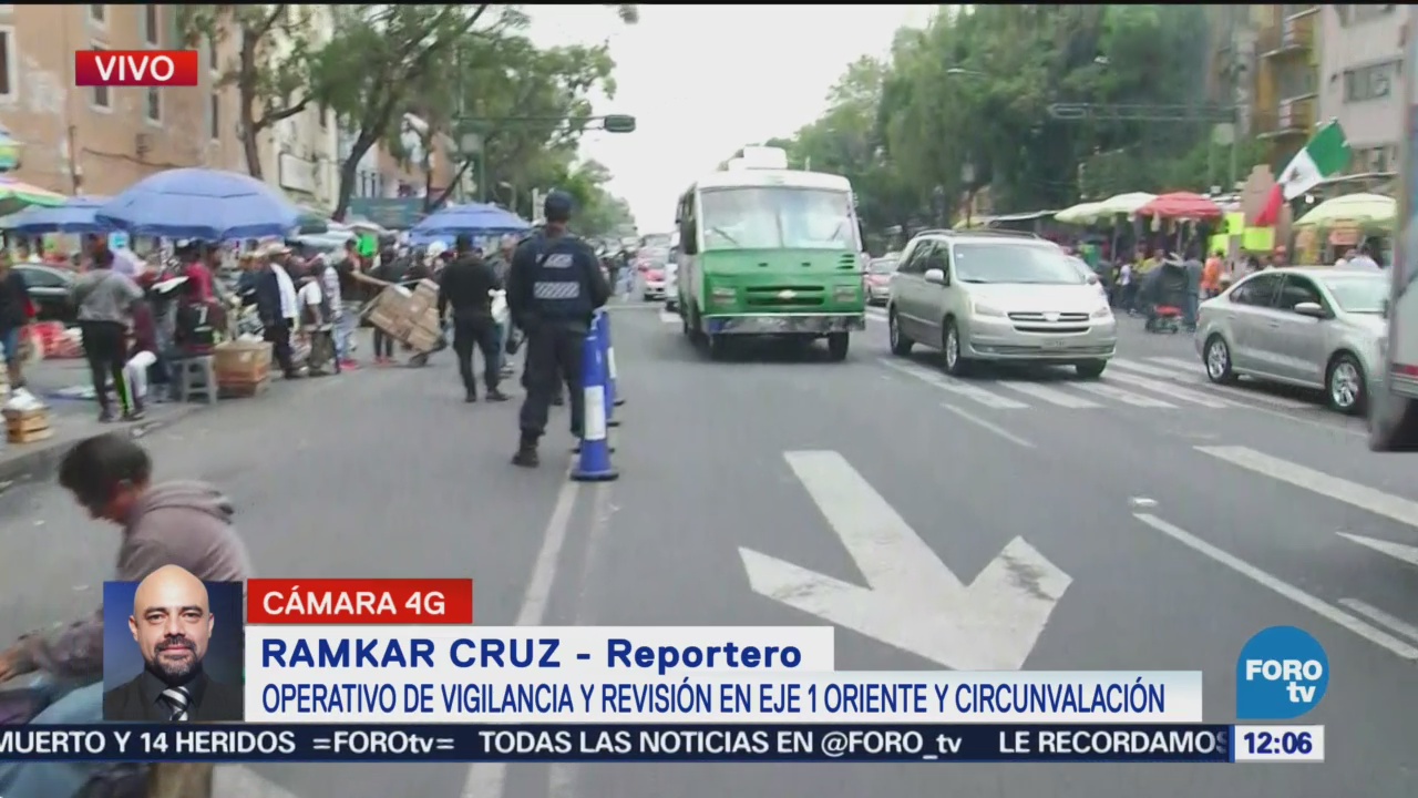 Policía CDMX realiza operativo en la avenida Circunvalación