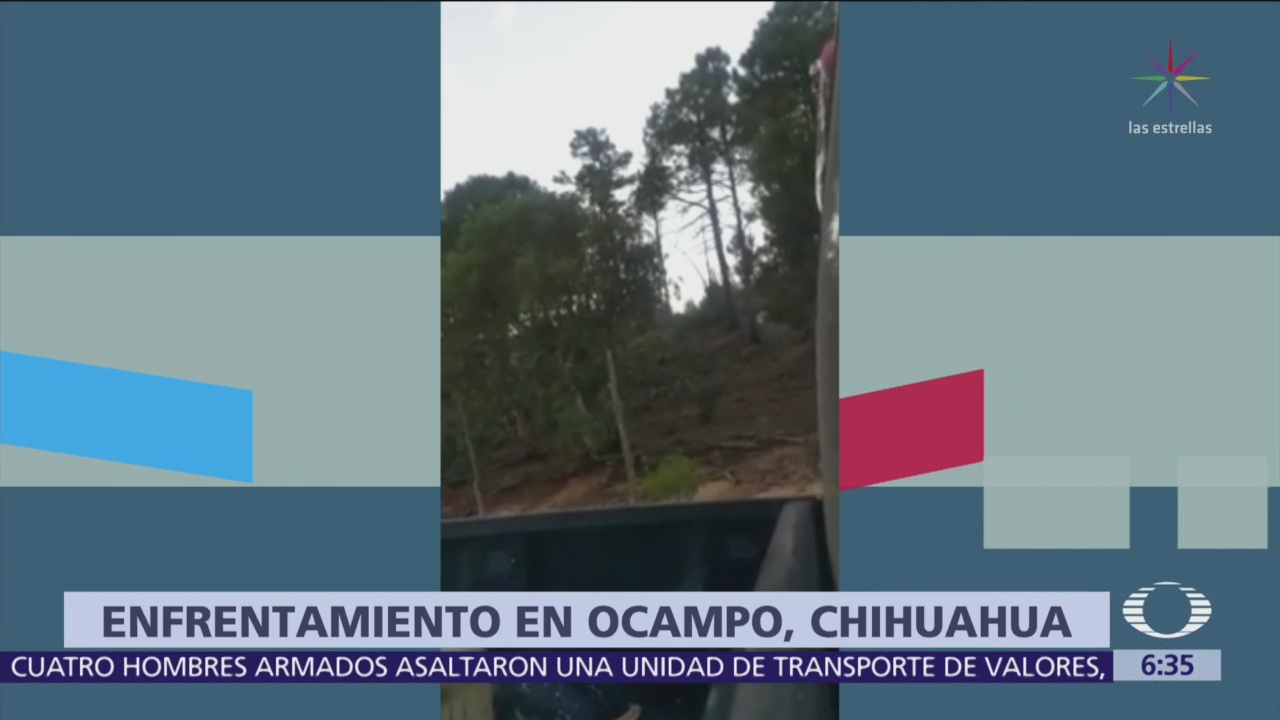 Policías estatales se enfrentan con criminales en Ocampo, Chihuahua