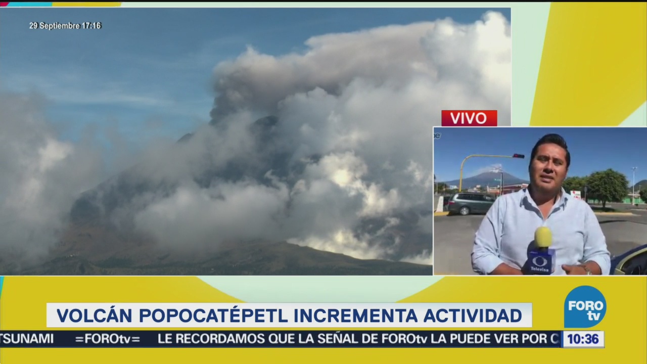 Volcán Popocatépetl Incrementa Actividad