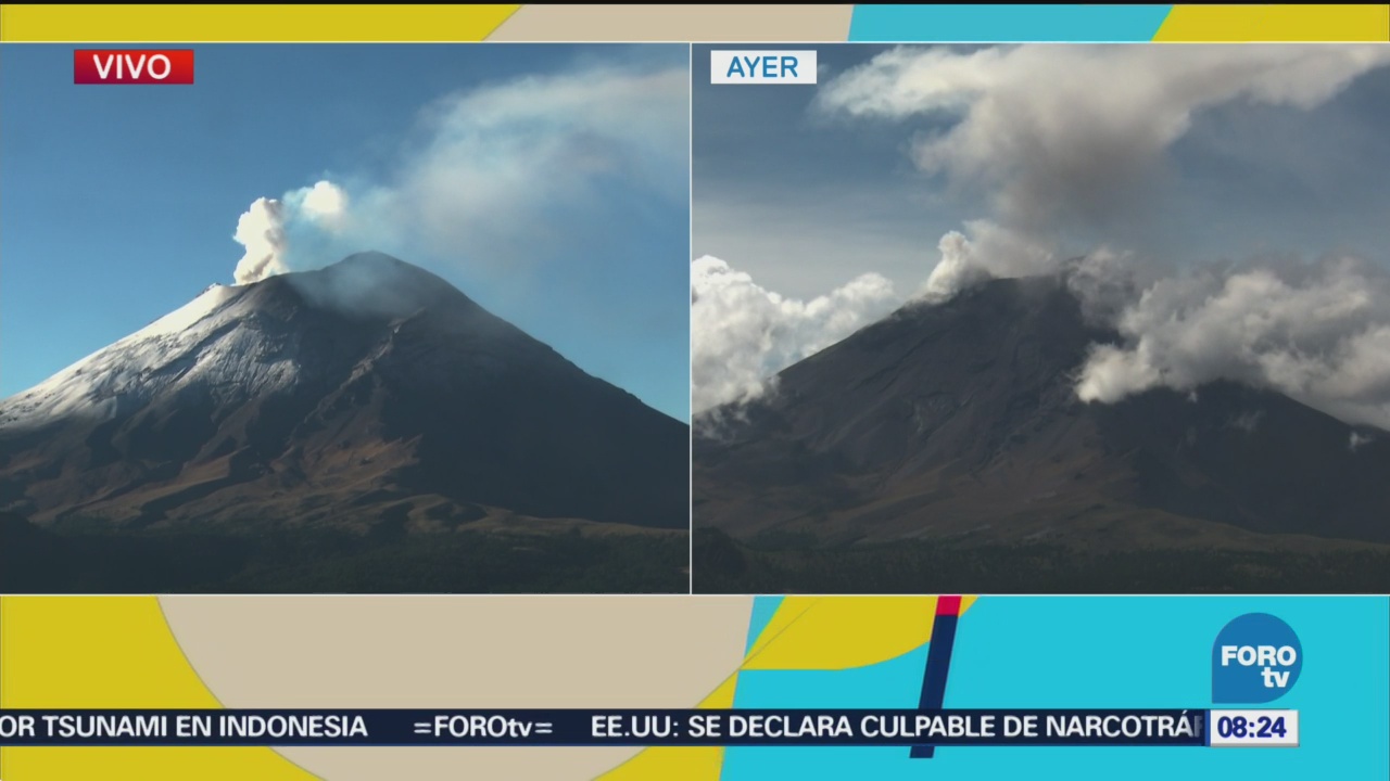 Semáforo Alerta Volcánica Permanece Amarillo Fase 2 Popocatépetl