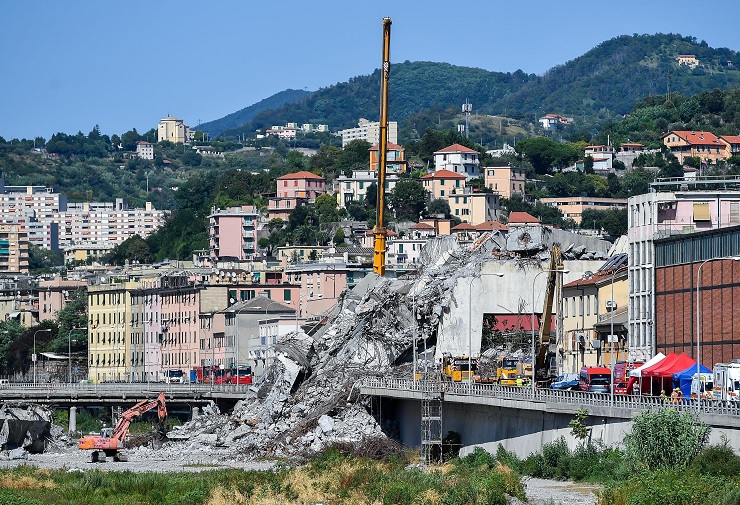 Puente Morandi Génova colapsado por camión, según hipótesis