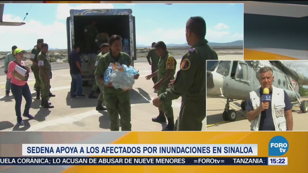 Realizan Puente Aéreo Apoyar Población Damnificada Sinaloa