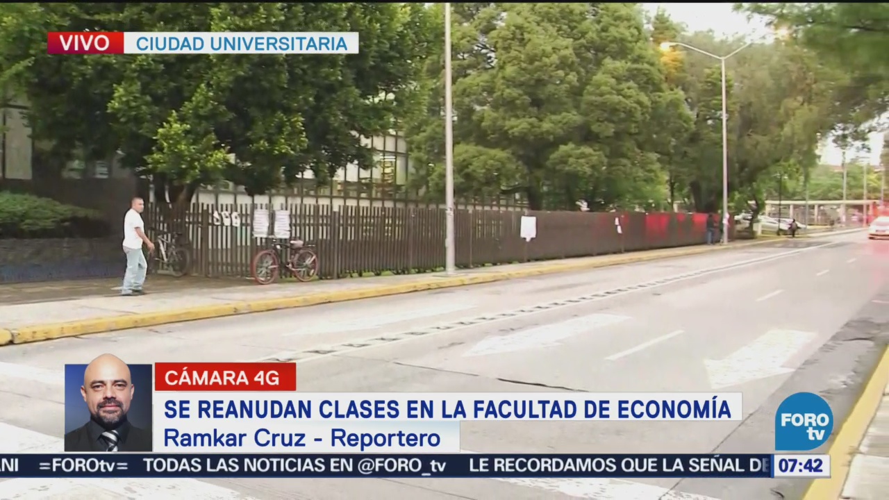 Reanudan clases en Facultad de Economía de la UNAM