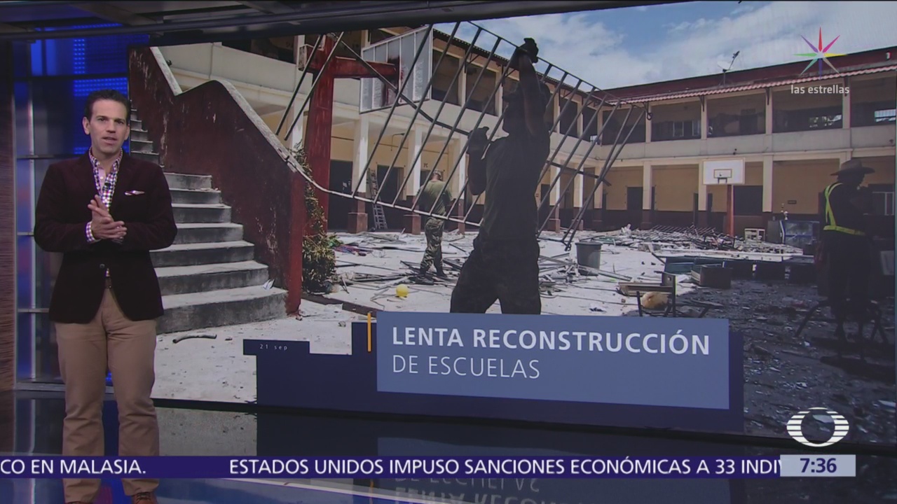 Reconstrucción de escuelas tras sismo 19-S en CDMX en lenta