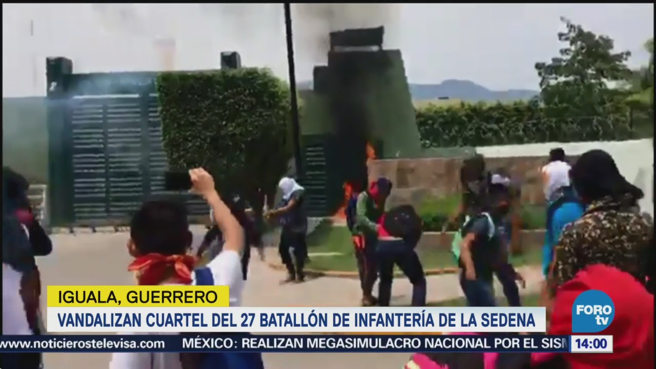 Reportan protestas y actos vandálicos en Iguala