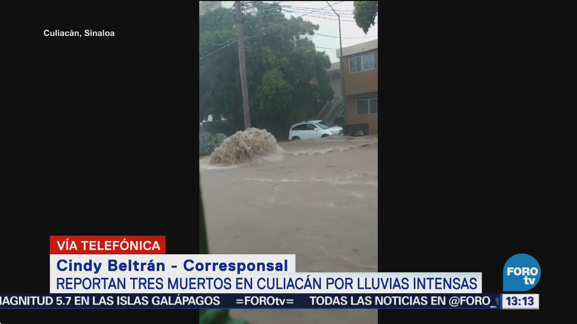 Reportan tres muertos en Culiacán, Sinaloa, lluvias intensas