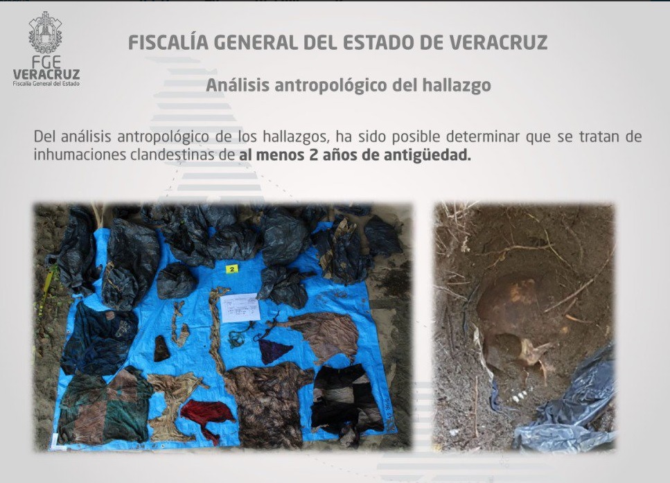 Fosa clandestina en Veracruz; hallan restos de 166 personas