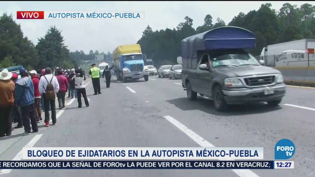 Retiran bloqueo en la autopista México-Puebla