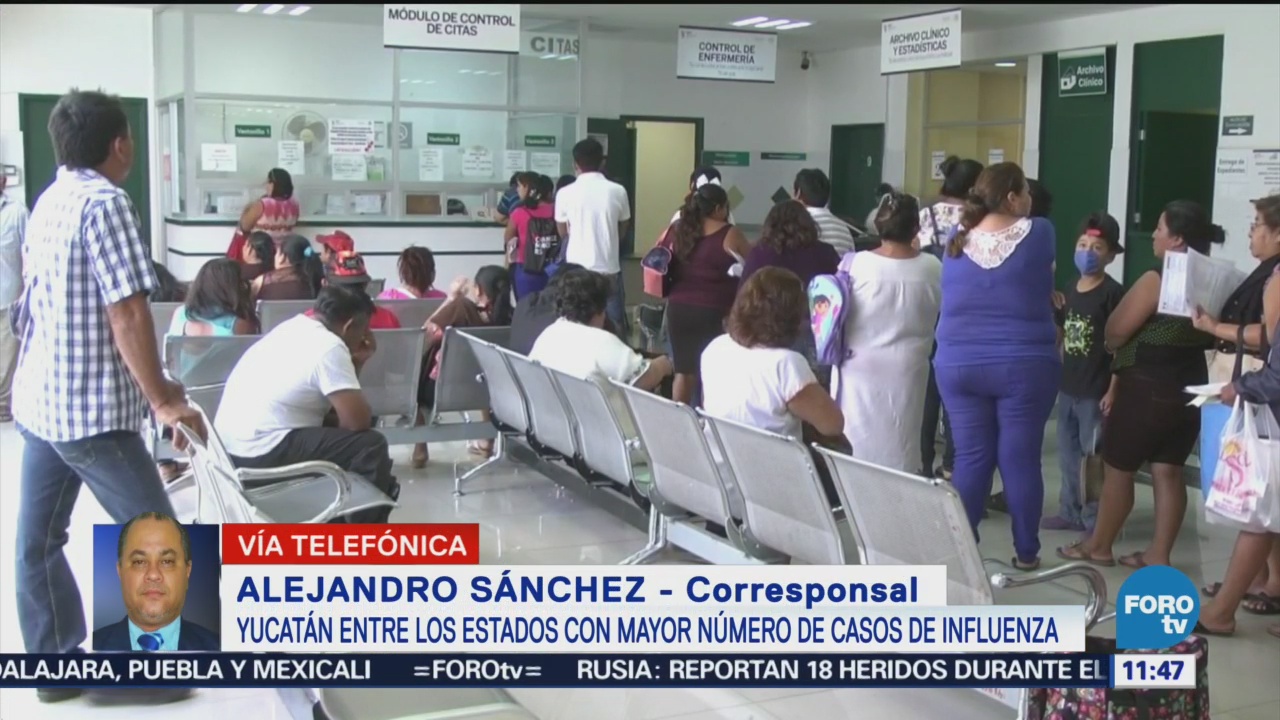 Yucatán, Estado Mayor Número Casos Influenza