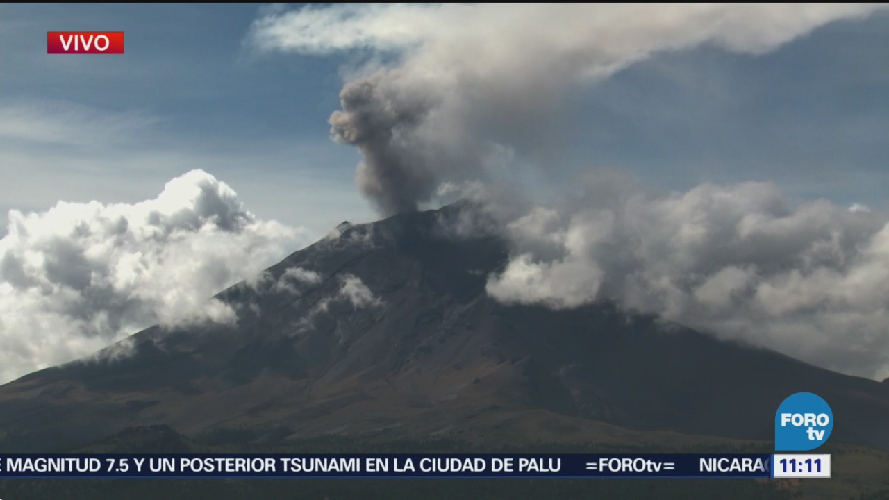 Popocatépetl Presenta Actividad Eruptiva Últimas 24 Horas