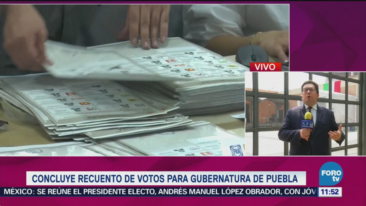 Concluye Recuento Votos Gubernatura Puebla
