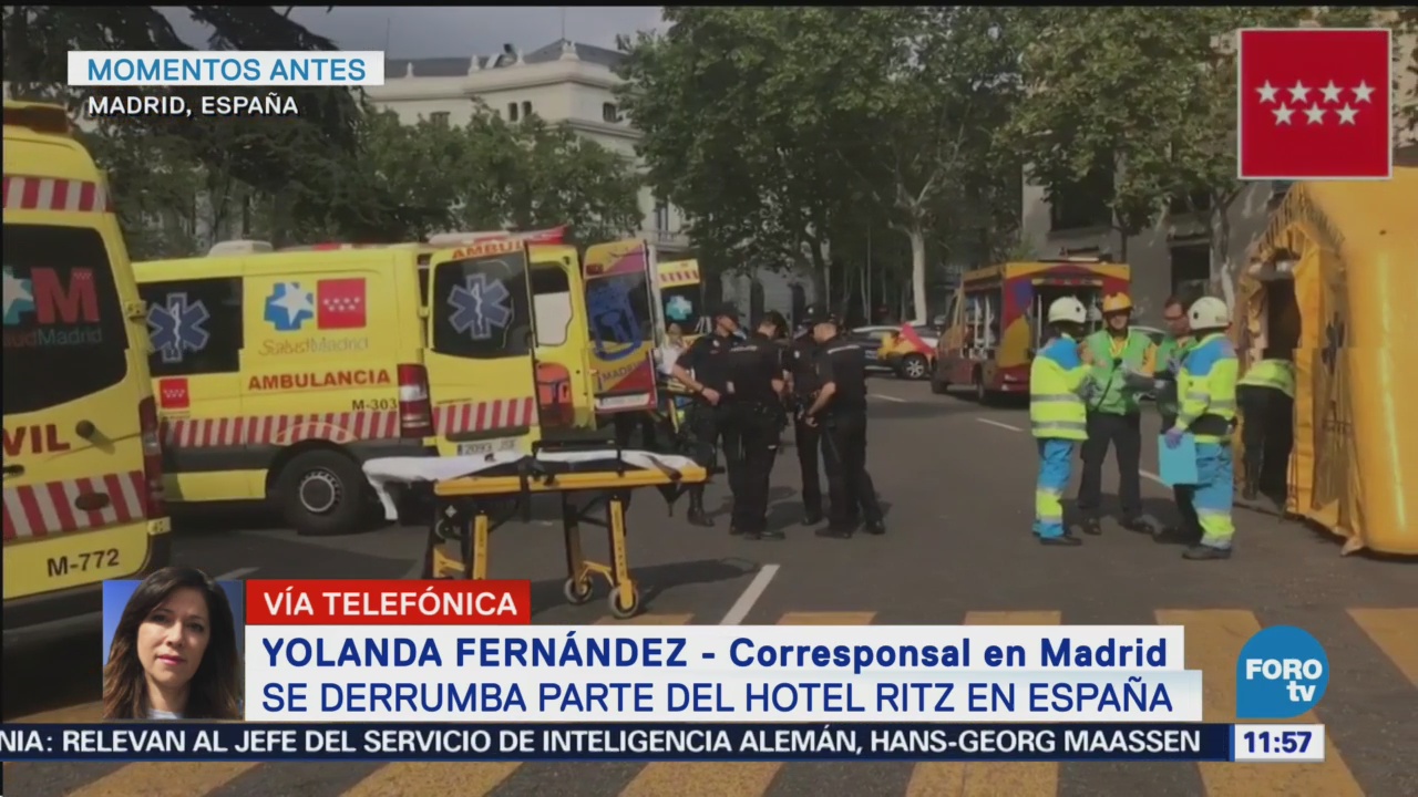 Se derrumba parte del hotel Ritz en España