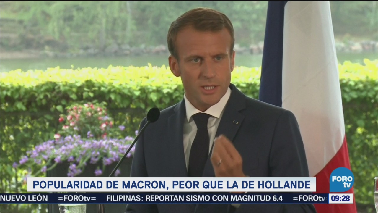 Se Desploma Popularidad De Macron Popularidad Presidente Francés Emmanuel Macron