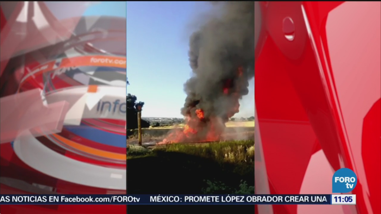 Se incendia ducto de Pemex por toma clandestina en Hidalgo