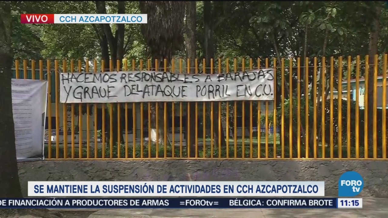 Se mantiene paro de actividades en el CCH Azcapotzalco