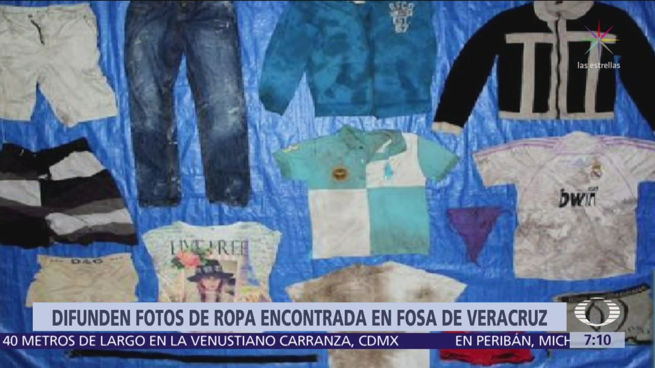 Segob publica fotos de ropa encontrada en fosas de Veracruz