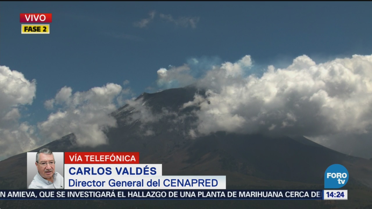 Seguirá La Fase 2 Alerta Volcán Popocatépetl Carlos Valdés, Director General Del Cenapred