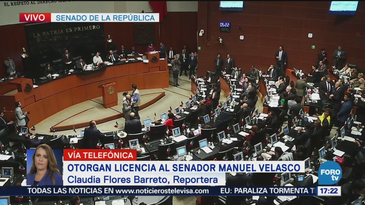 Senado Otorga Licencia Manuel Velasco