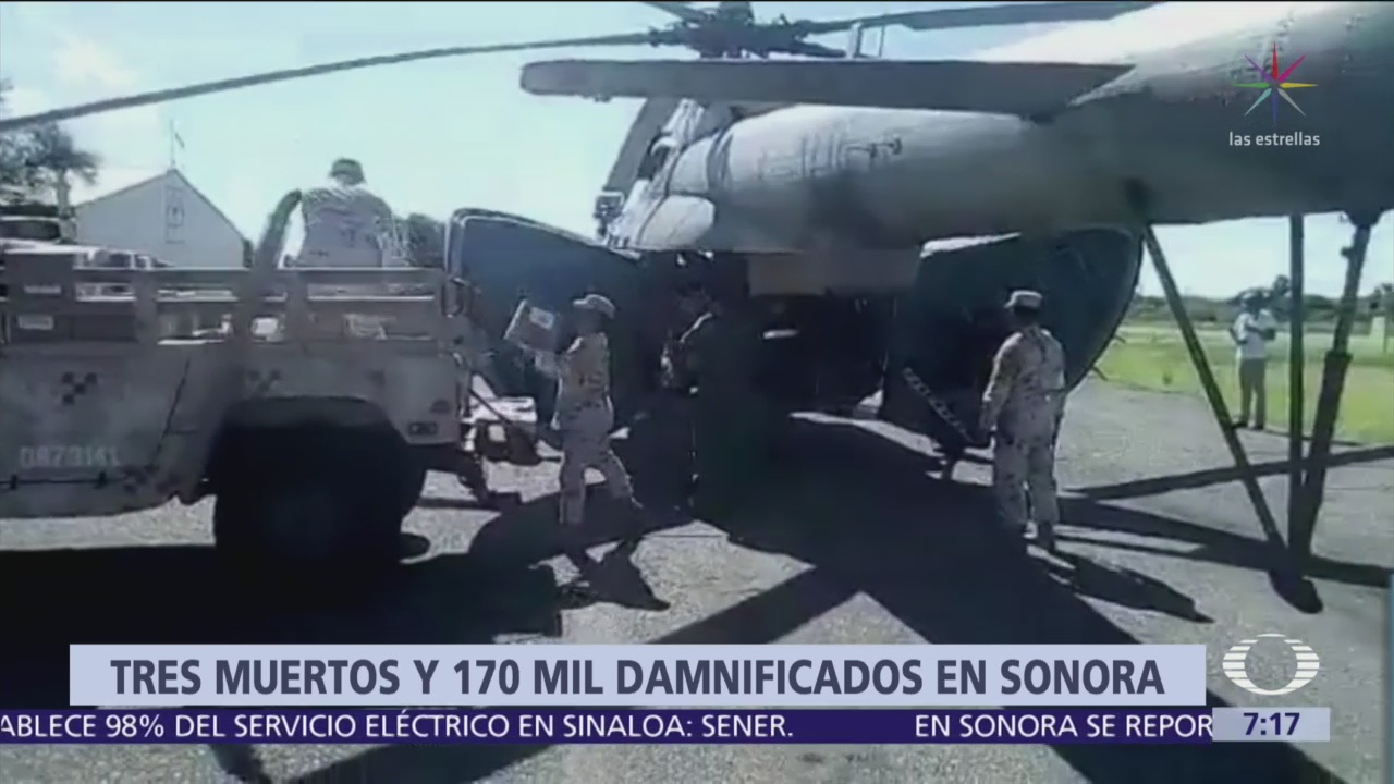 Suman 3 muertos en Sonora por la depresión tropical 19-E