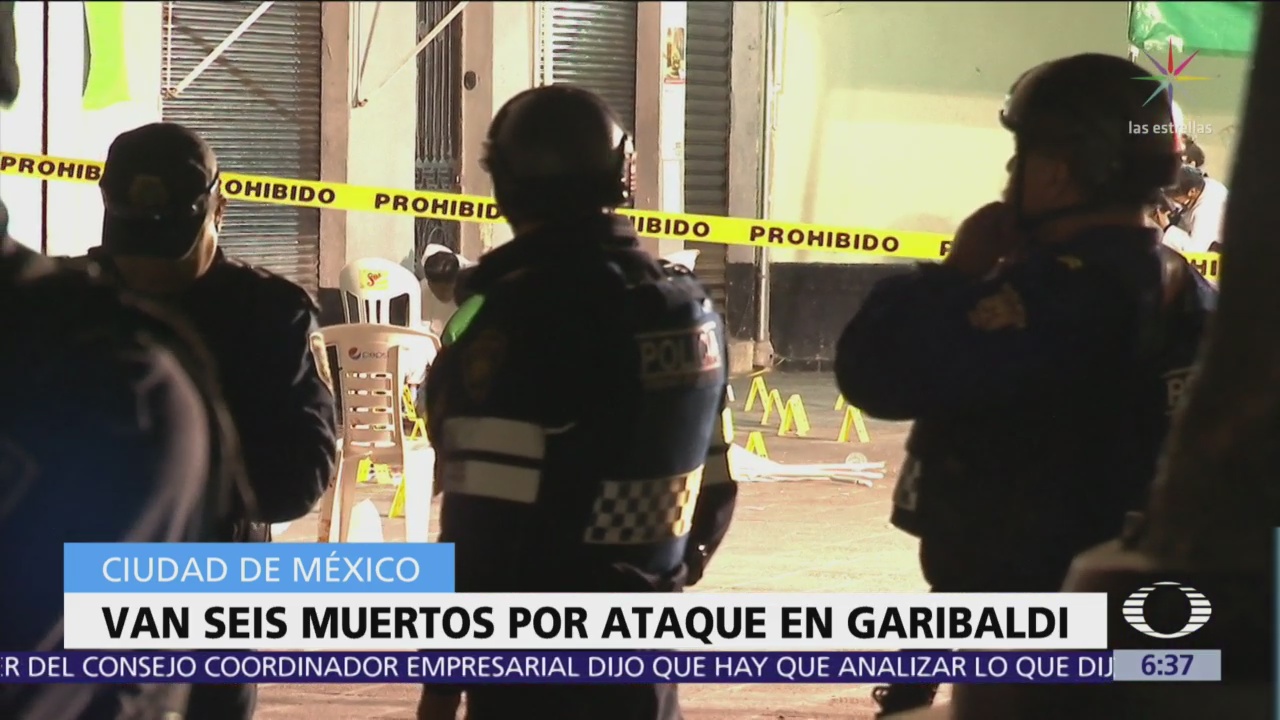 Suman 6 muertos por ataque armado en Plaza Garibaldi