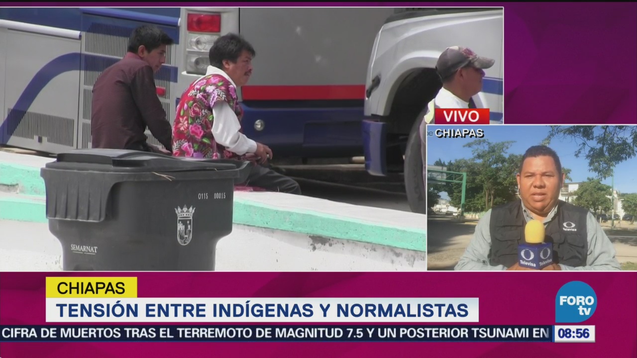 Tensión Entre Indígenas Normalistas Chiapas
