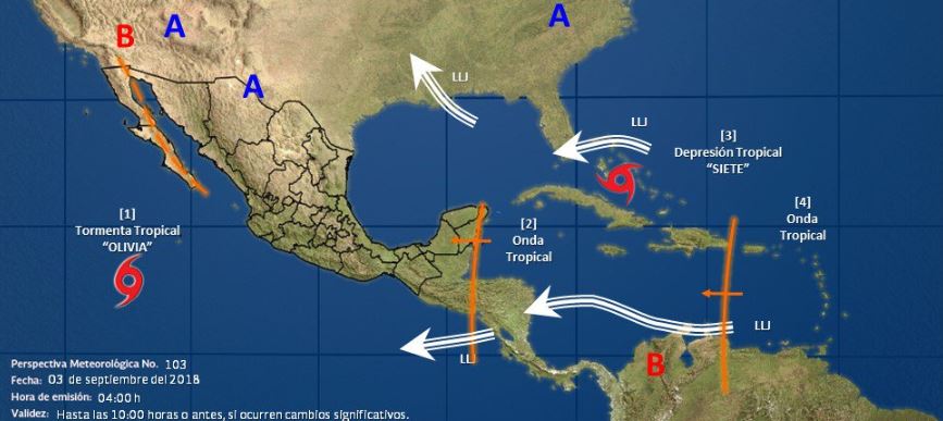 Tormenta tropical ‘Olivia’ se aleja de México