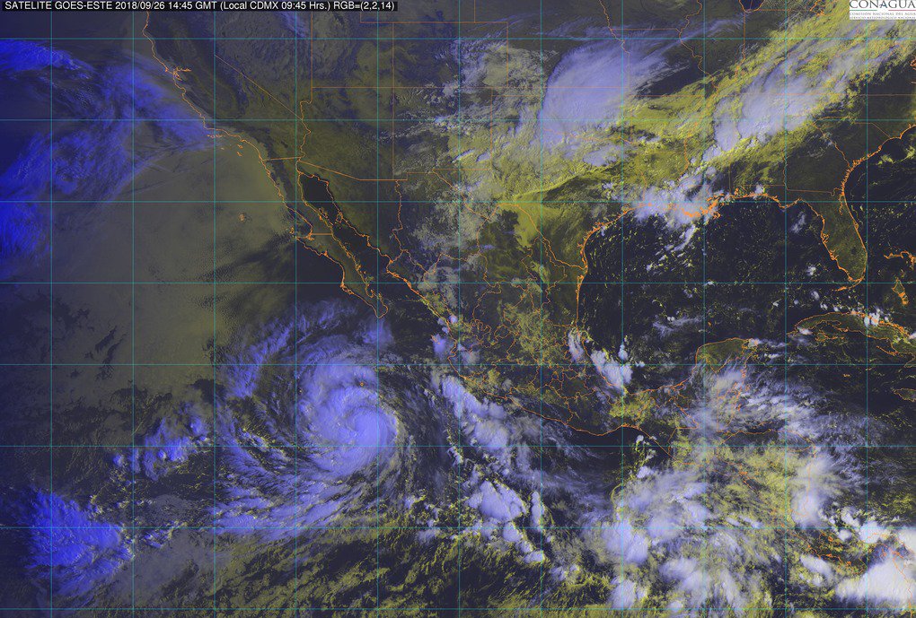 Tormenta tropical Rosa se intensifica a huracán categoría 1