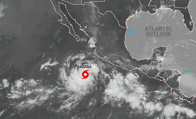 Se forma la tormenta tropical ‘Rosa’ al suroeste de Manzanillo