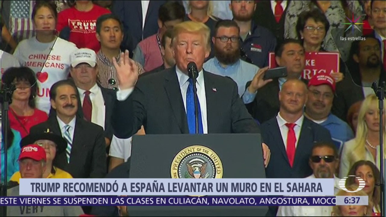 Trump recomienda a España construir un muro en el Sahara
