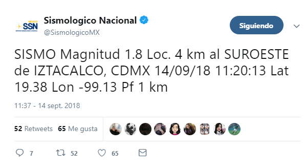 Sismo se registra en CDMX, con epicentro al suroeste de Iztacalco
