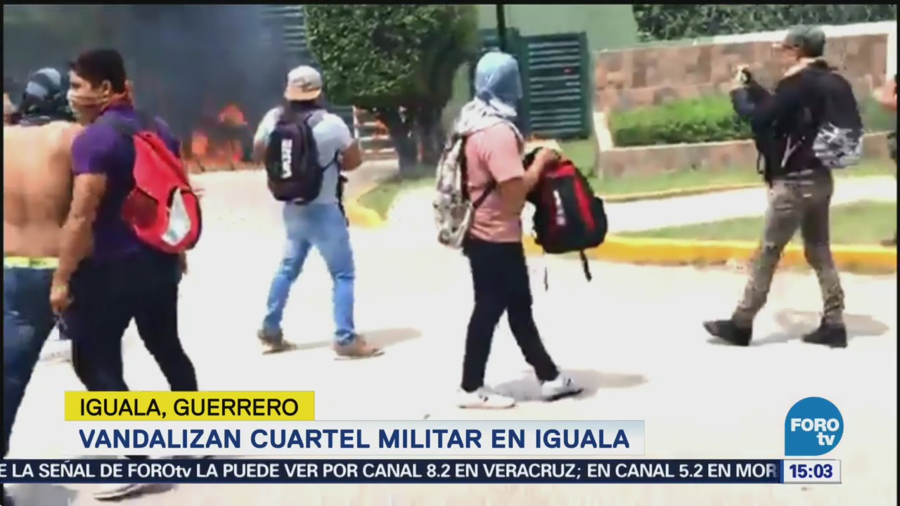 Vandalizan Cuartel Militar Iguala Guerrero Batallón Sedena
