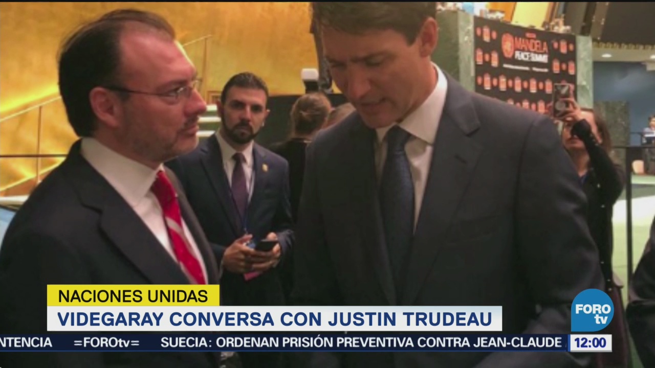 Videgaray conversa con Justin Trudeau