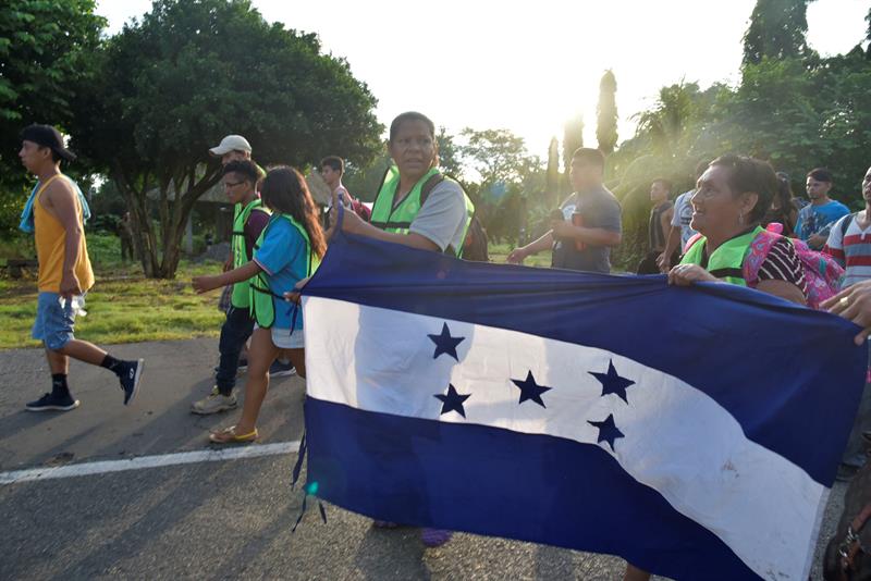 Caravana de migrantes hondureños (EFE)