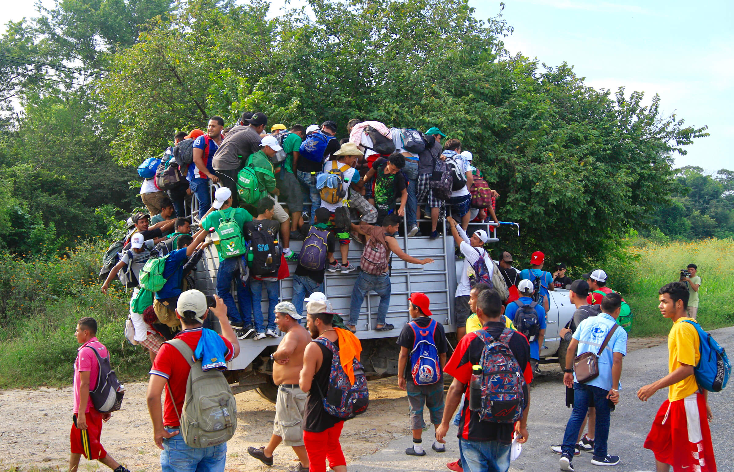 Caravana Migrante; exigen transporte para que lleguen a CDMX