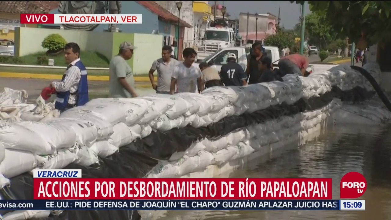 Acciones por desbordamiento de ríos en Veracruz