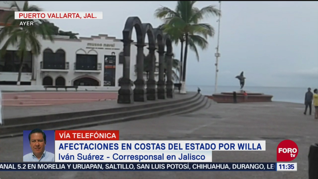 Afectaciones en costas de Jalisco por huracán Willa