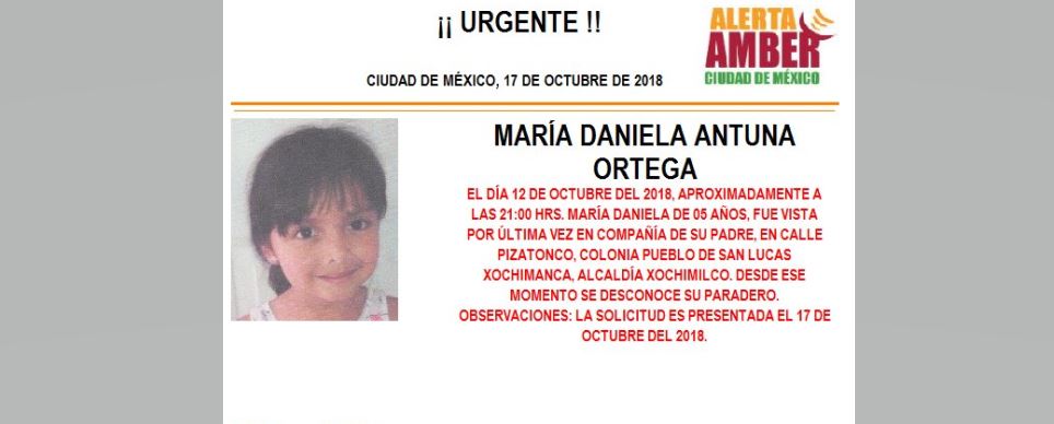 Alerta Amber: Ayuda a localizar a María Daniela Antuna Ortega