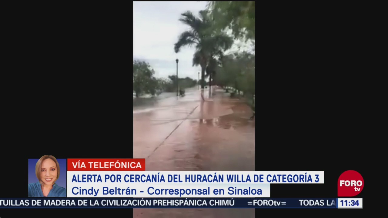 Alerta por cercanía de huracán Willa en Sinaloa