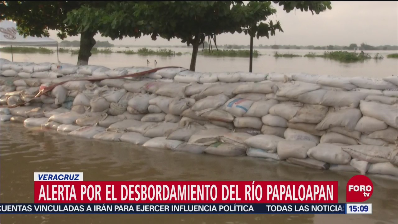 Alerta por desbordamiento del río Papaloapan en Veracruz