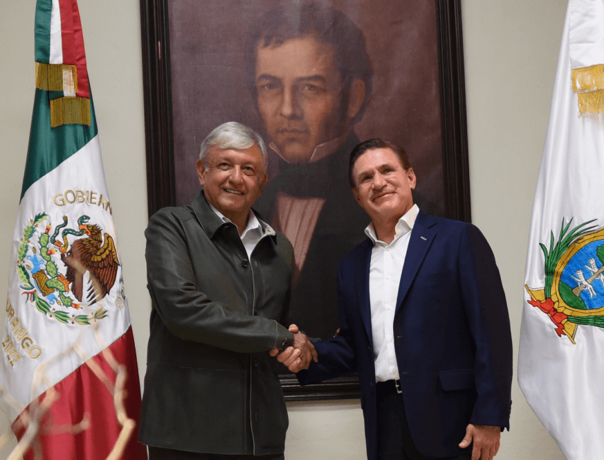 AMLO se reúne con el gobernador de Durango, José Rosas Aispuro