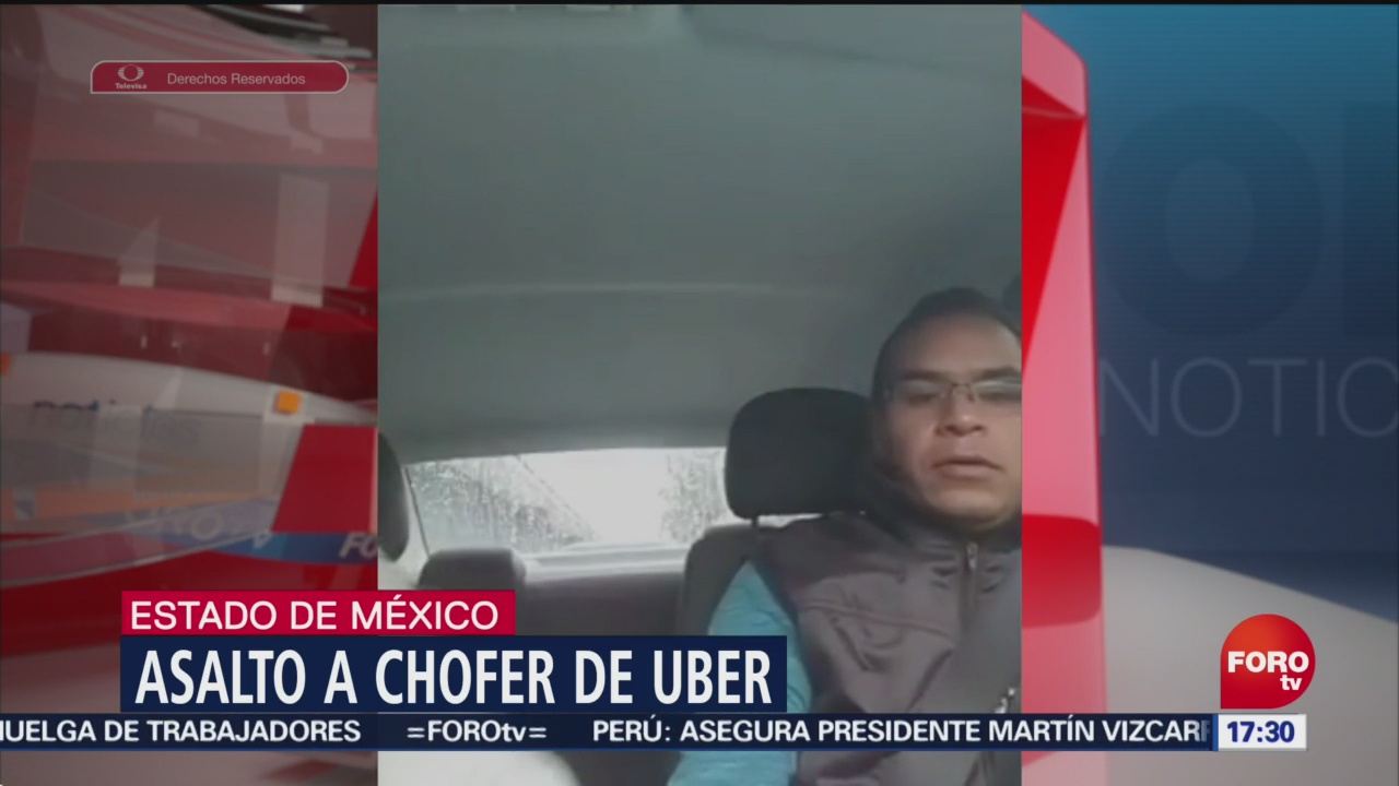 Asalto a chofer de Uber en Edomex