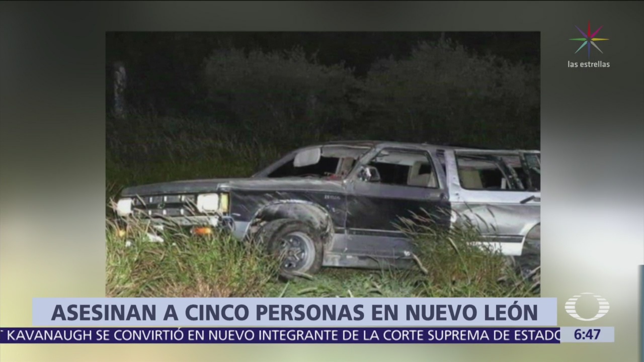 Asesinan a cinco personas en Nuevo León