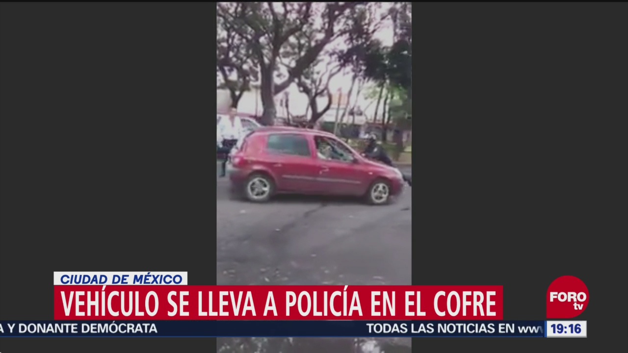 Automovilista Arrastra Policía Ciudad De México Azcapotzalco