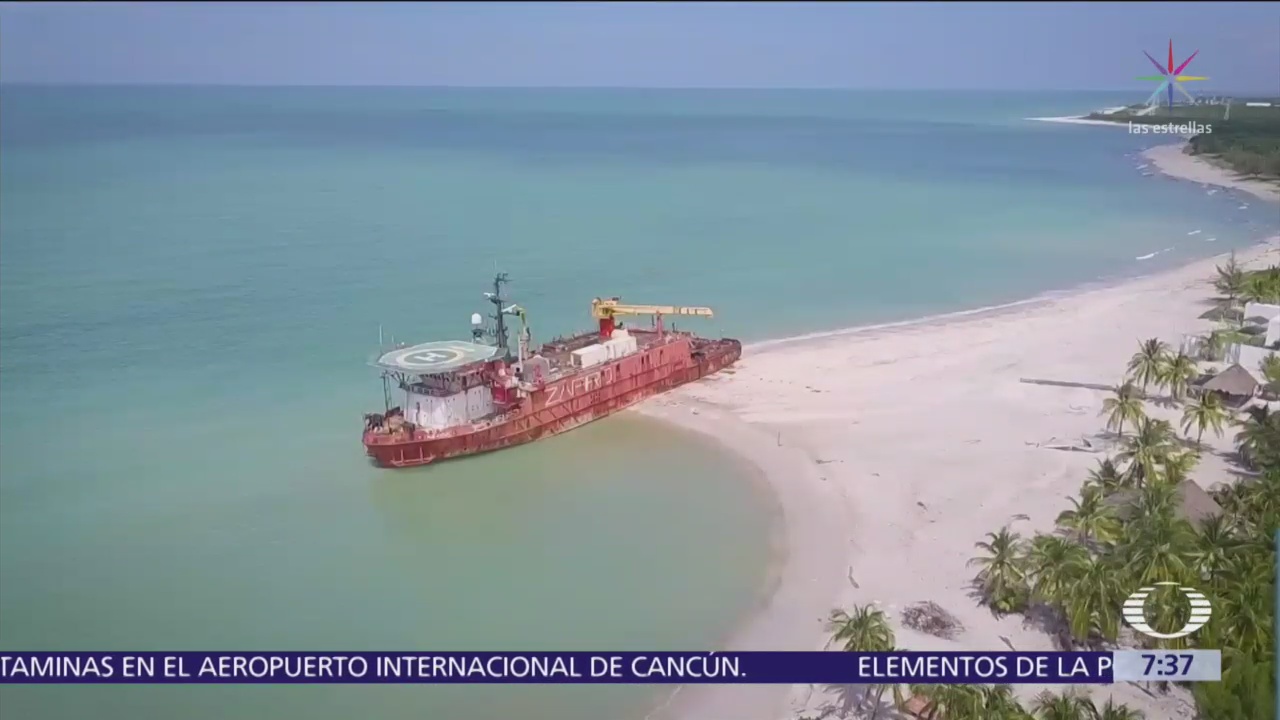 Barcos abandonados causan daños en la Isla del Carmen, Campeche