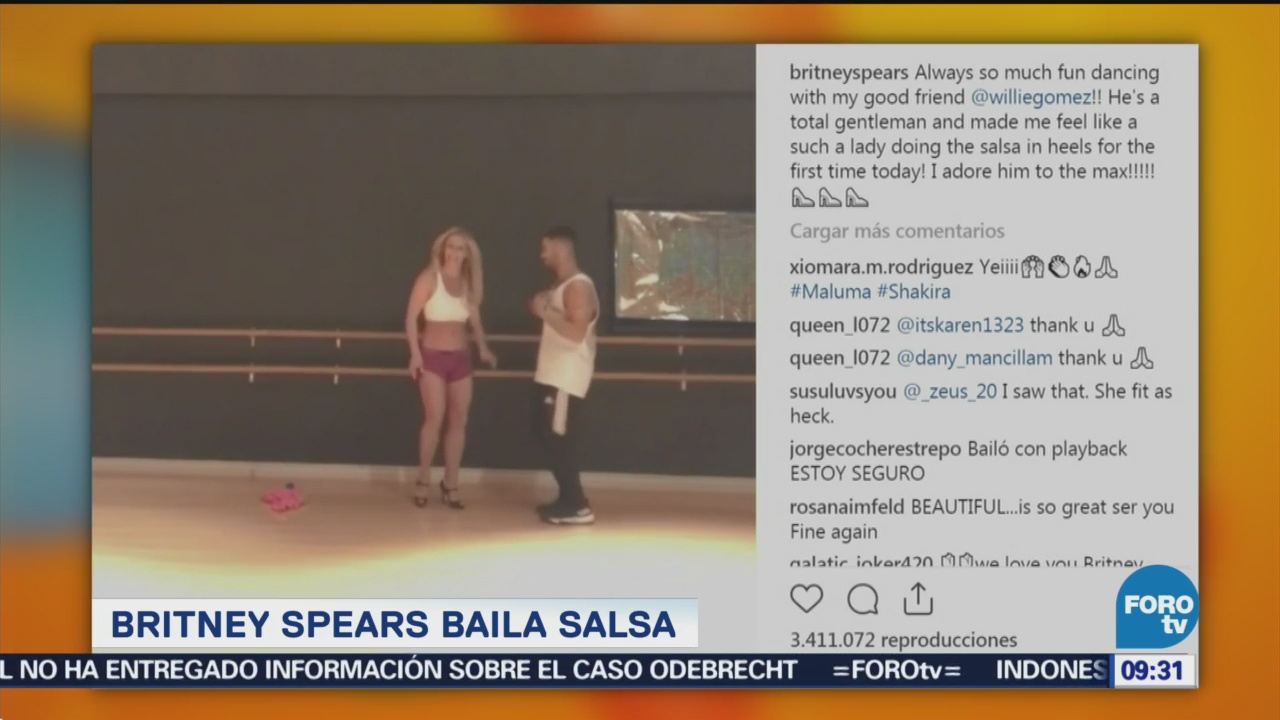 Britney Spears baila salsa en video viral