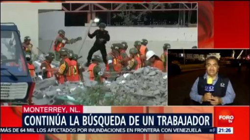 Buscan Escombros Desaparecido Derrumbe Monterrey NL