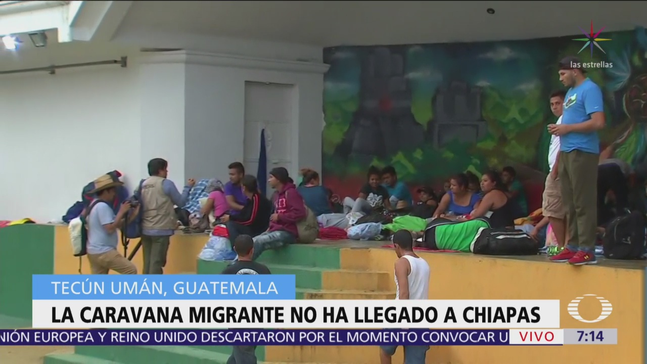 Caravana de Migrantes hace escala en Guatemala antes de alcanzar México